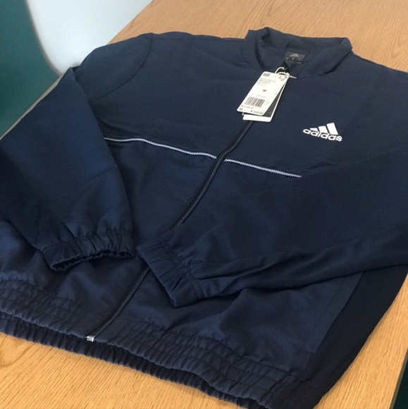 Adidas club track jacket climacool windbreaker new sz M $120 - Picture 2 of 6